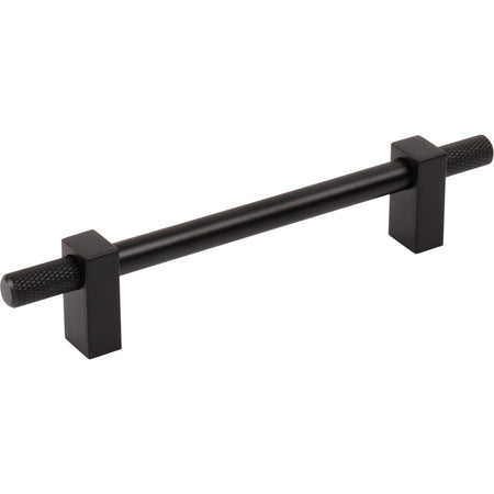 Jeffrey Alexander 698-128MB: 128mm cc Larkin Knurled Ends Bar Cabinet Pull - Matte Black