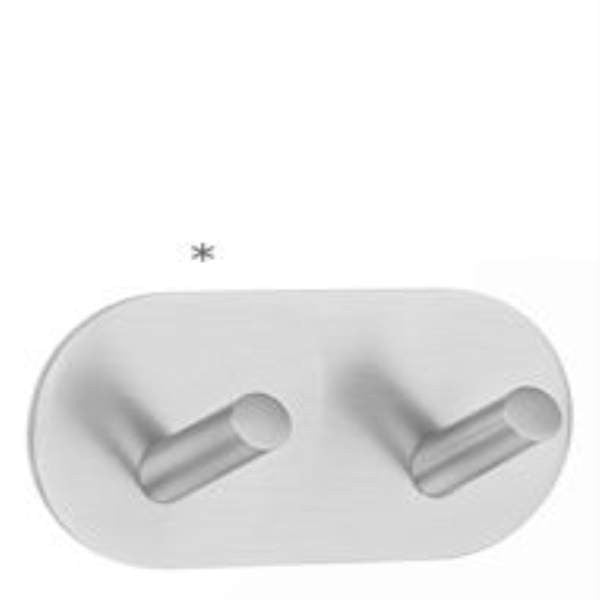 Smedbo B1091: Beslagsboden Double Wall Hook - Brushed Stainless Steel
