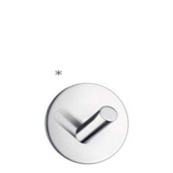Smedbo BK1090: Beslagsboden Single Wall Hook (Round Base) - Polished Stainless Steel image