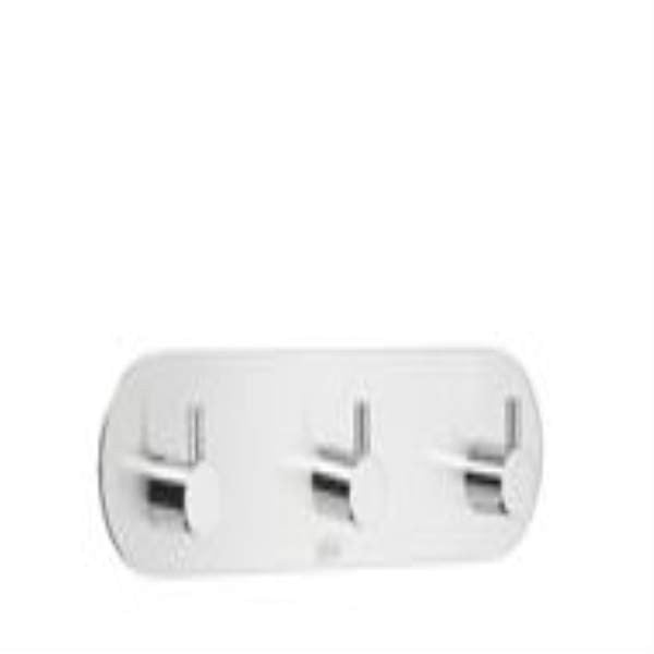 Smedbo BK1103: Beslagsboden Triple Wall Hook (Oval Base) - Polished Stainless Steel