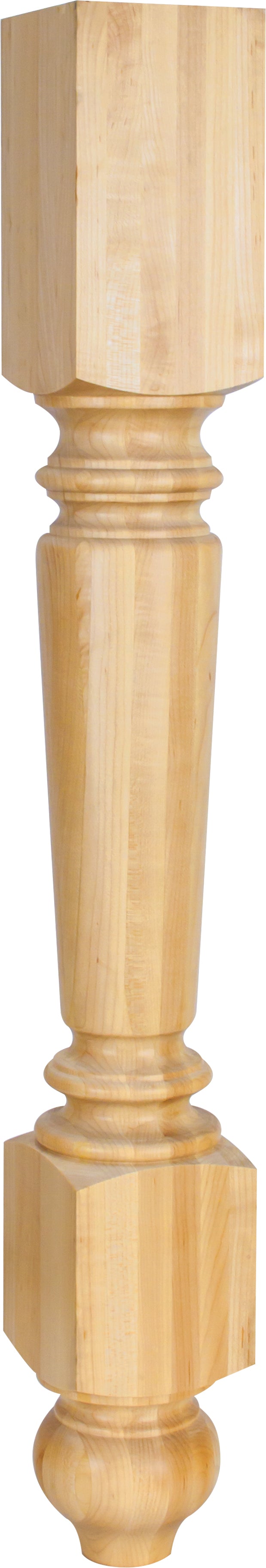 Hardware Resources P15HMP: 4-1/2" x 4-1/2" x 35-1/2" Turned Leg - Hard Maple