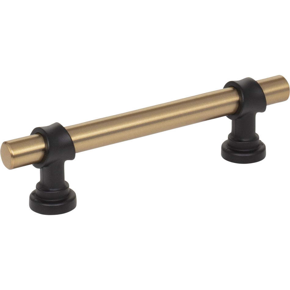 Top Knobs M2705: 3-3/4" cc Dakota Bit Cabinet Pull - Honey Bronze/Flat Black