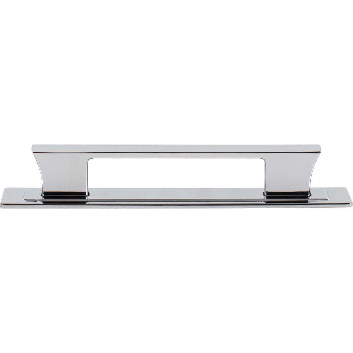 Atlas A6003-CH: 5-1/16" cc Zander Bar Cabinet Pull w/Backplate - Polished Chrome