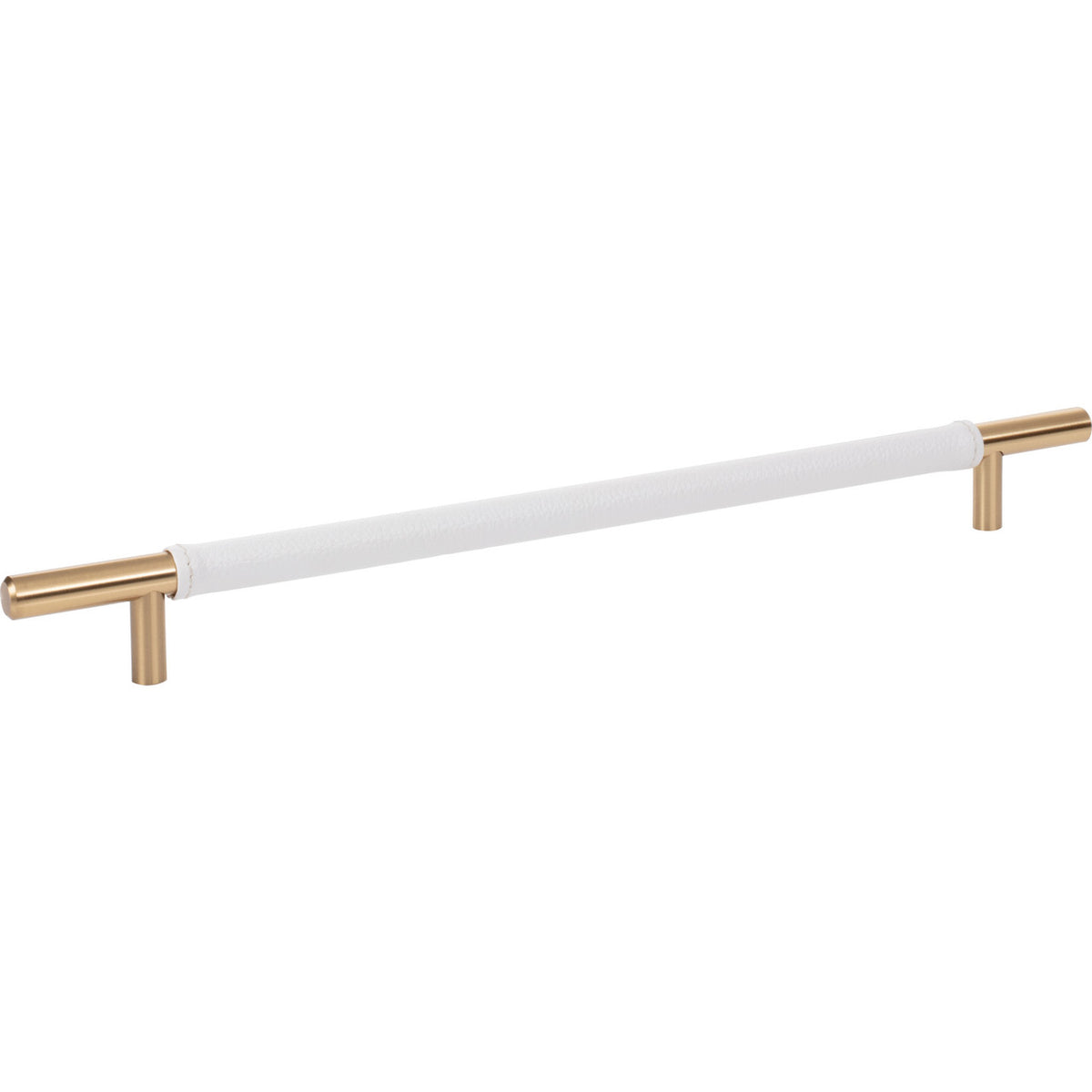 Atlas 282-WT-WB: 11-5/16" cc Zanzibar Cabinet Pull - White/Warm Brass