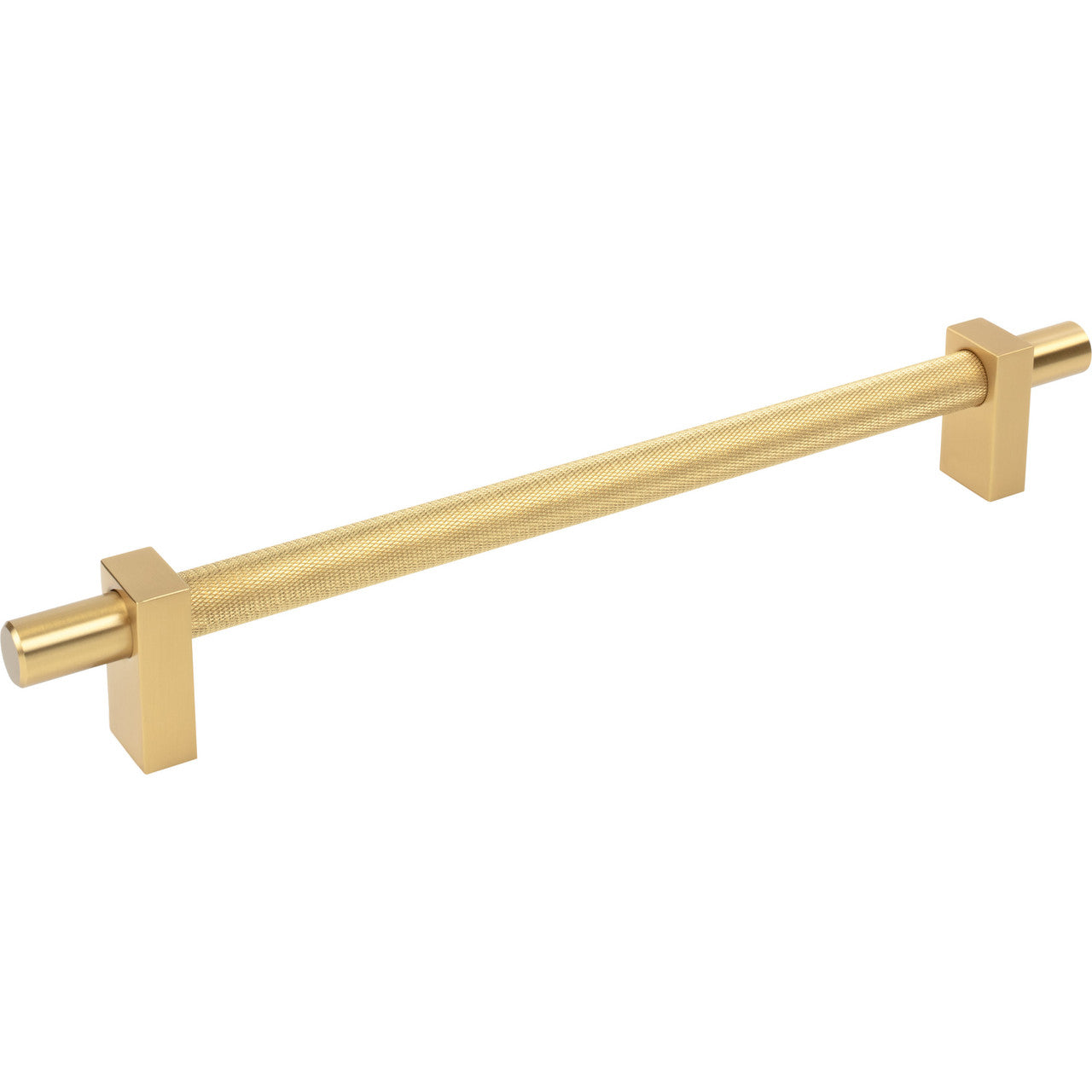 Jeffrey Alexander 598-18BG: 18" cc Larkin Knurled Center Appliance Pull - Brushed Gold