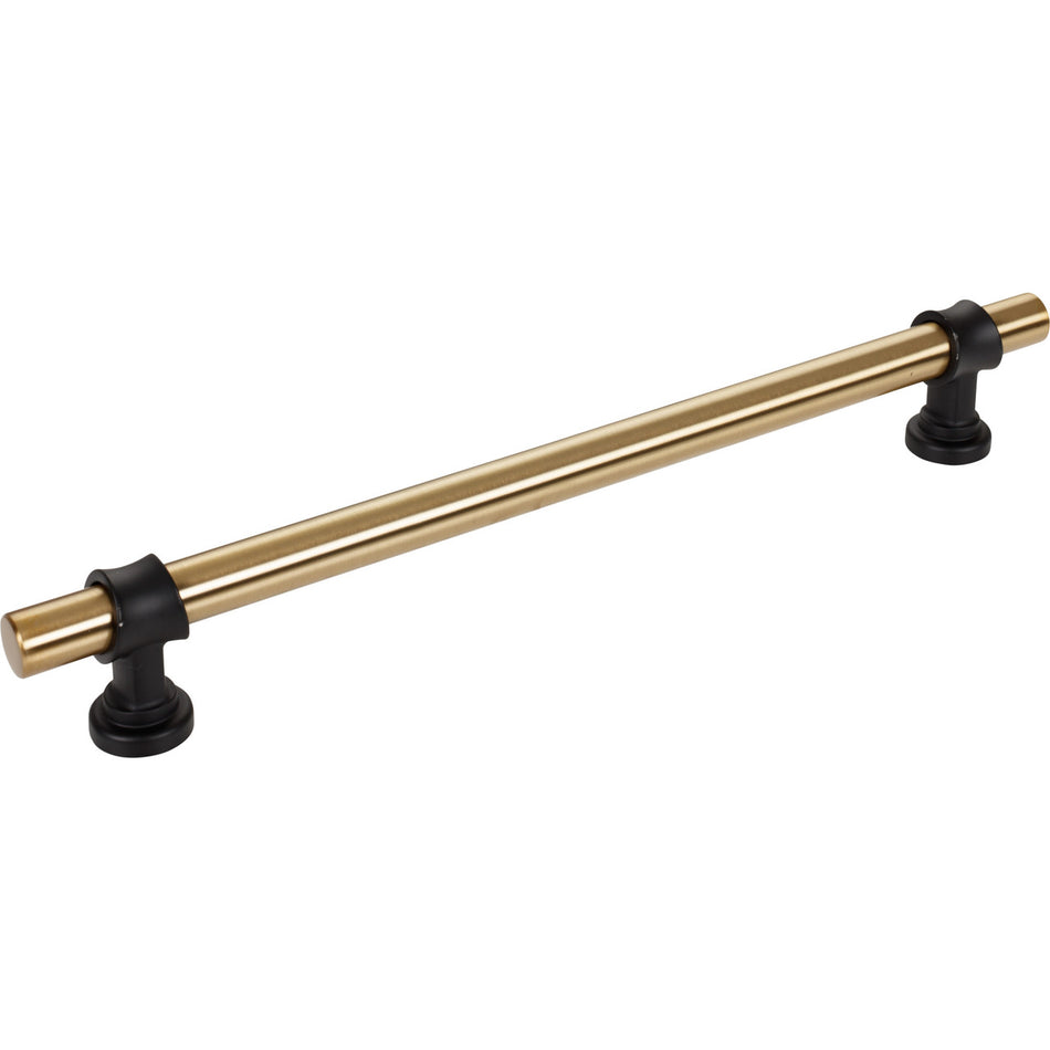 Top Knobs M2777: 12" cc Dakota Bit Cabinet Pull - Honey Bronze/Flat Black