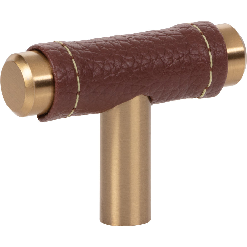 Atlas 288-OW-WB: 1-7/8" Zanzibar T-Bar Cabinet Knob - Brown/Warm Brass