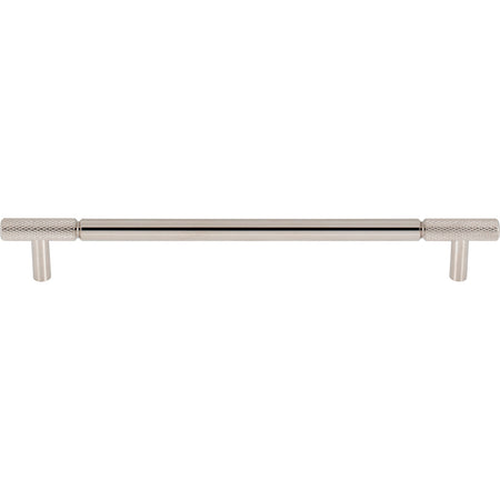 Top Knobs TK3244PN: 8-13/16" cc Prestwick Bar Cabinet Pull - Polished Nickel