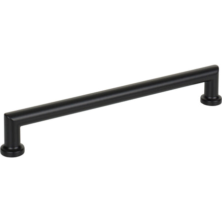Top Knobs TK3154BLK: 7-9/16" cc Morris D-Handle Cabinet Pull - Flat Black