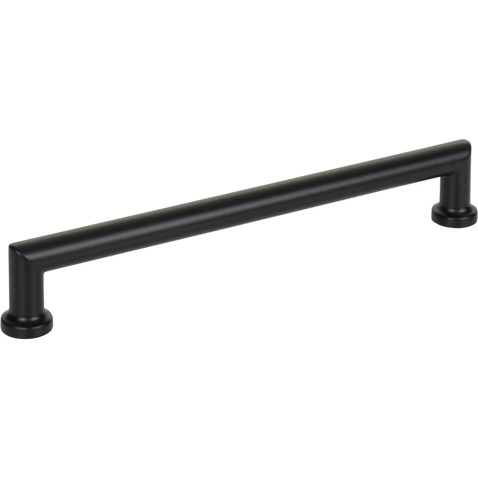 Top Knobs TK3154BLK: 7-9/16" cc Morris D-Handle Cabinet Pull - Flat Black