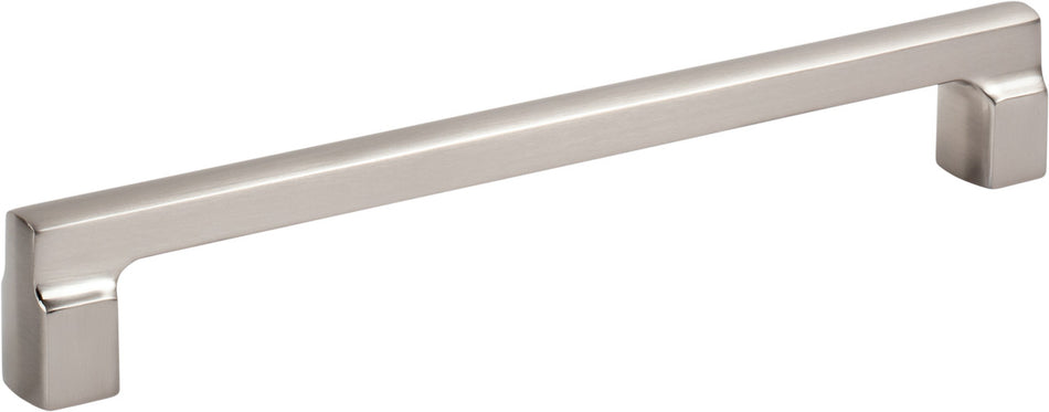 Atlas A525-BRN: 192mm cc Reeves Square Bar Cabinet Pull - Brushed Nickel