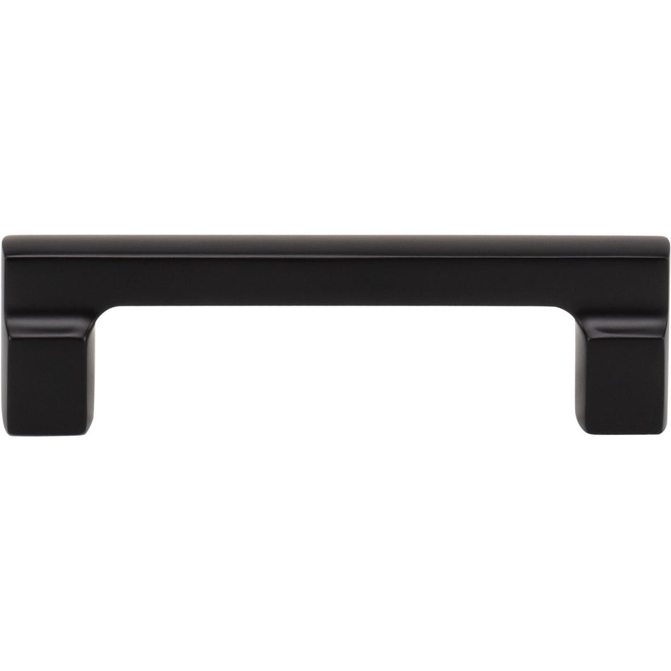 Atlas A522-BL: 96mm cc Reeves Square Bar Cabinet Pull - Matte Black