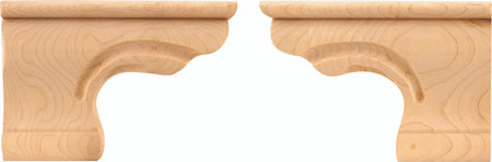 Hardware Resources PFR-B- 6-3/8" x 1" x 4-1/2" Beaded Right Corner Foot - Oak