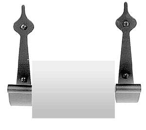 Acorn AB1BP: 7" Spear Design Bath Tissue Holder - Black Smooth Iron