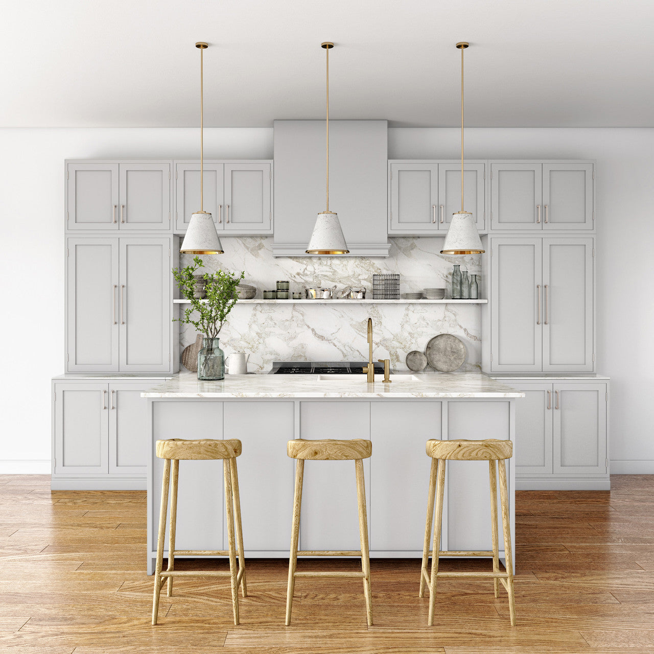 Atlas A621-BRN: 3" cc Erika Cabinet Pull - Brushed Nickel