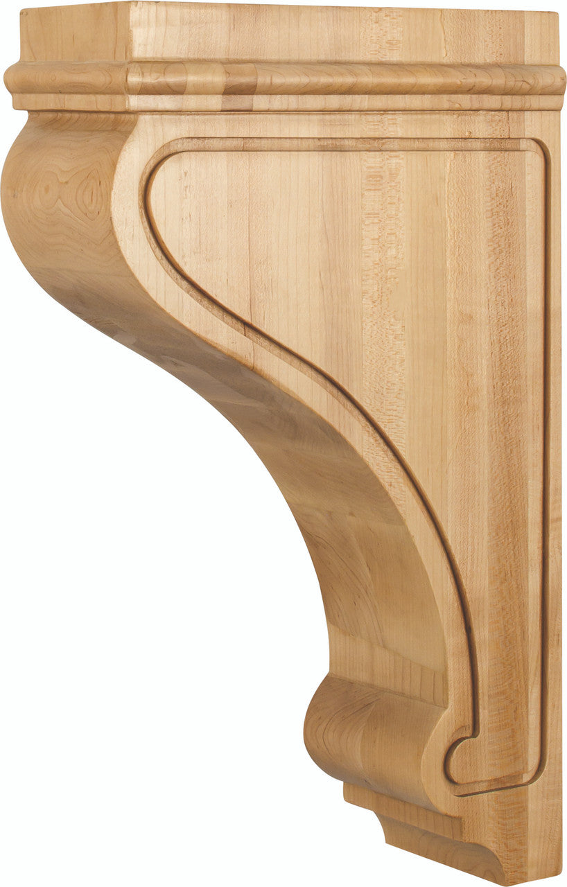 Hardware Resources COR26-3RW: Arts & Crafts Corbel - Rubberwood