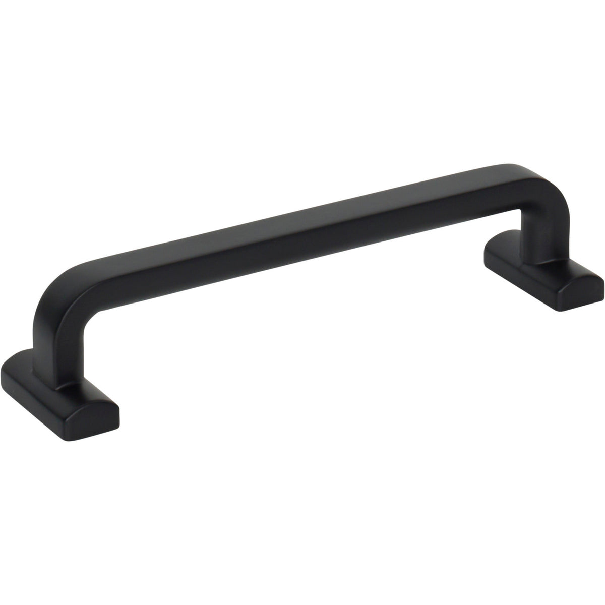 Top Knobs TK3163BLK: 5-1/16" cc Harrison D-Handle Cabinet Pull - Flat Black
