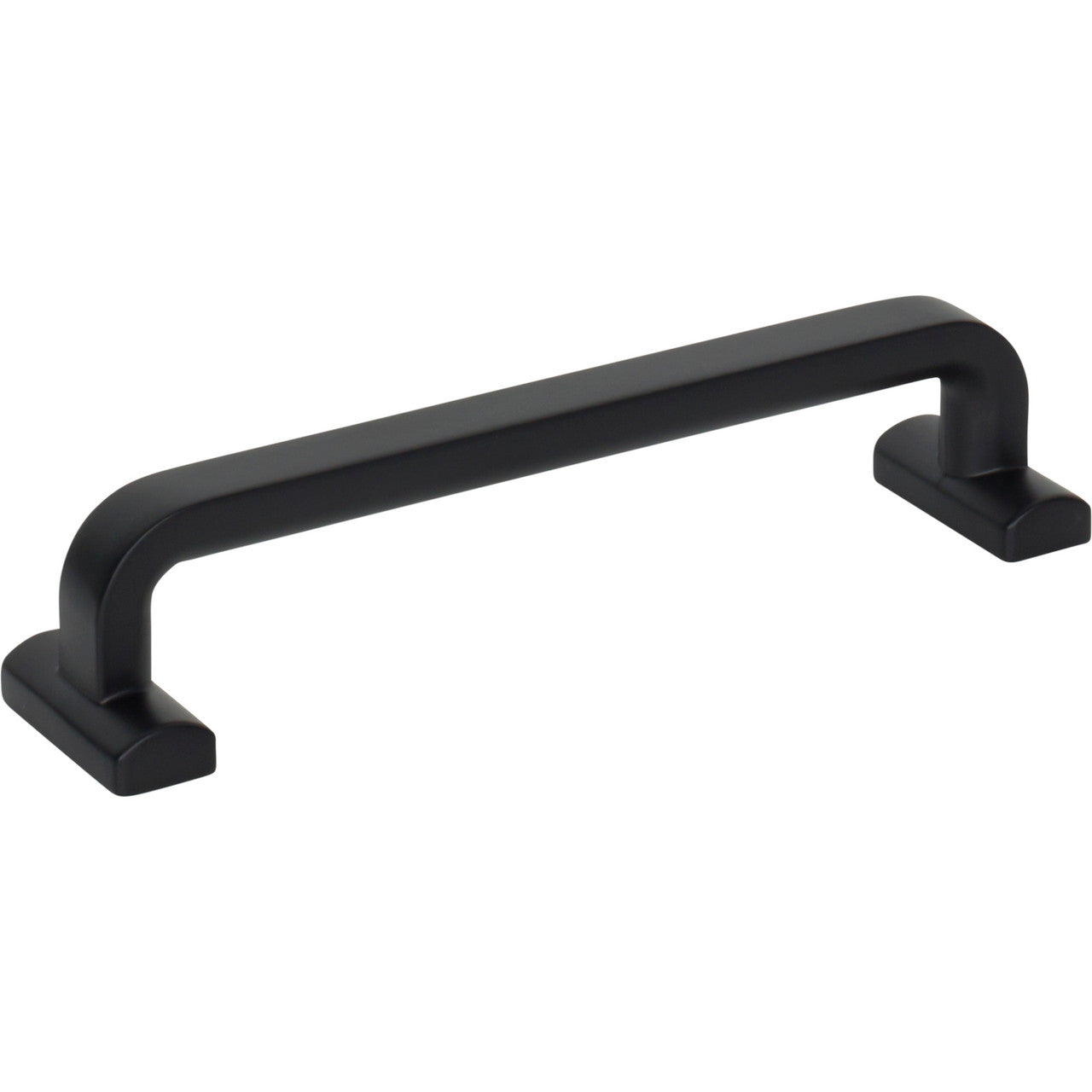 Top Knobs TK3163BLK: 5-1/16" cc Harrison D-Handle Cabinet Pull - Flat Black
