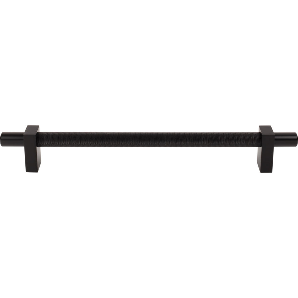 Jeffrey Alexander 598-12MB: 12" cc Larkin Knurled Center Appliance Pull - Matte Black