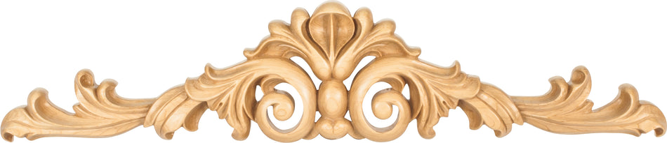 Hardware Resources ONL-10-36-RW: Acanthus Onlay - Rubberwood