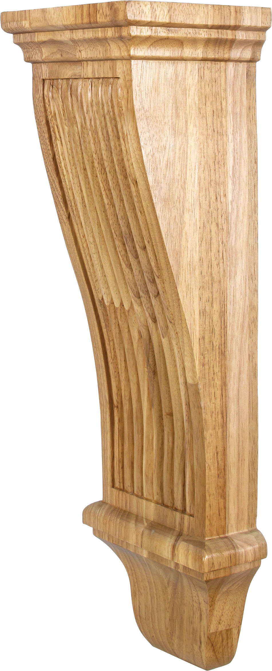 Hardware Resources COR20-3RW: 7" x 6" x 22" Renaissance Reed Corbel- Rubberwood