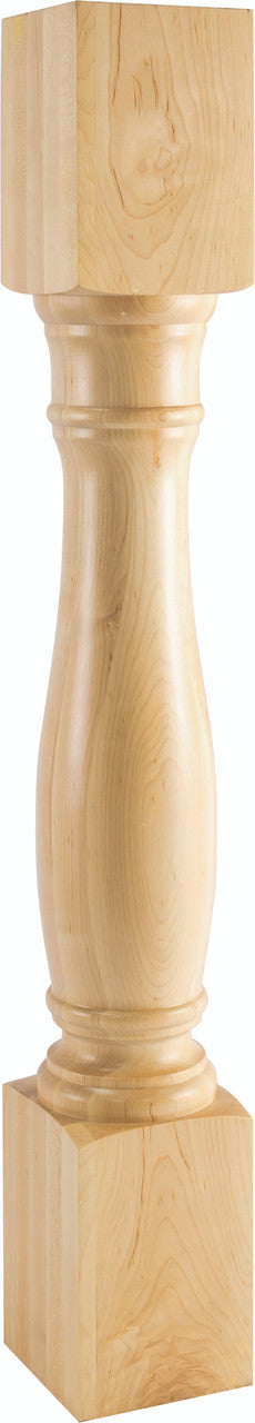 Hardware Resources P1-5-36MP: 5" x 5" x 35-1/2" Turned Post - Hard Maple