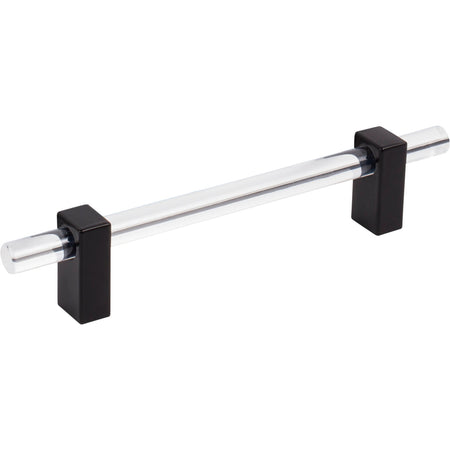 Jeffrey Alexander 578-128MB: 128mm cc Spencer Bar Cabinet Pull - Matte Black/Clear Acrylic