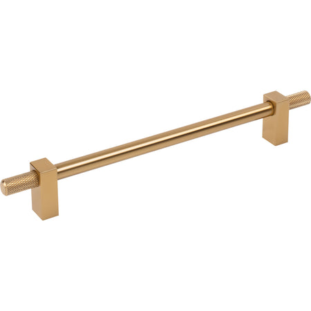 Jeffrey Alexander 698-192SBZ: 192mm cc Larkin Knurled Ends Bar Cabinet Pull - Satin Bronze