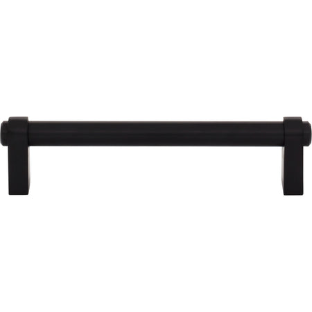 Top Knobs TK3211BLK: 5-1/16" cc Lawrence Cabinet Pull - Flat Black