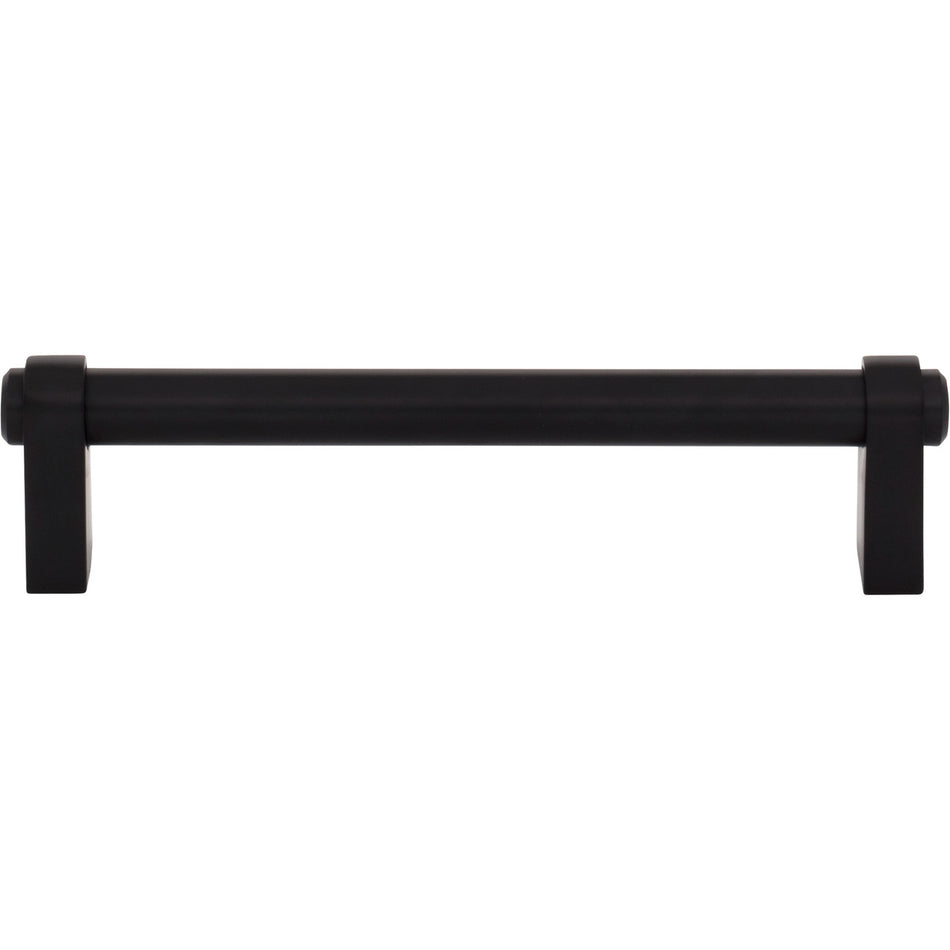 Top Knobs TK3211BLK: 5-1/16" cc Lawrence Cabinet Pull - Flat Black