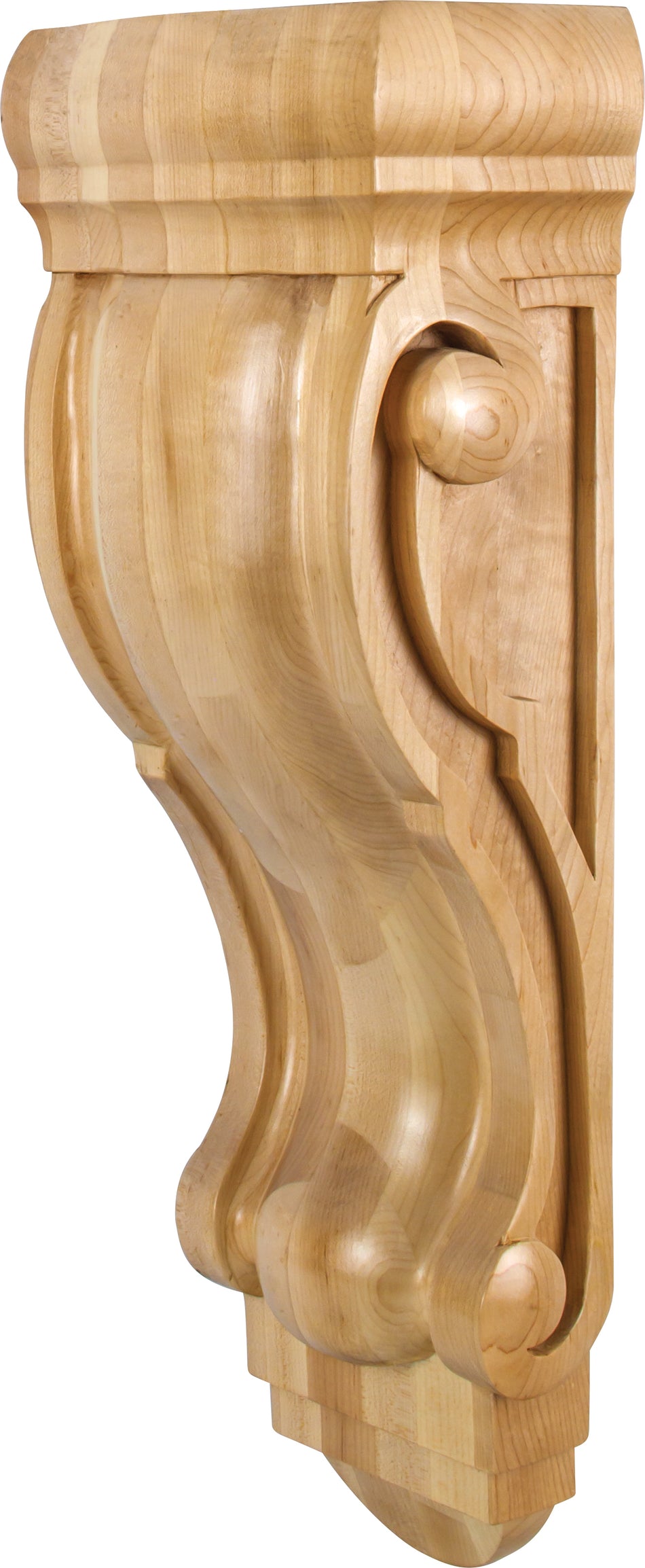 Hardware Resources CORQ-6CH: 8-1/4" x 5-1/4" x 22" Scrolled Corbel - Cherry