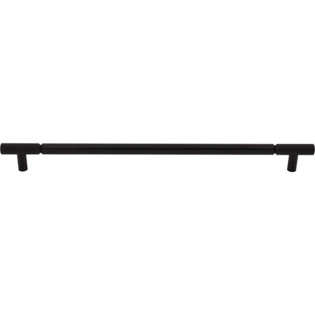 Top Knobs TK3247BLK: 18" cc Prestwick Bar Cabinet Pull - Flat Black