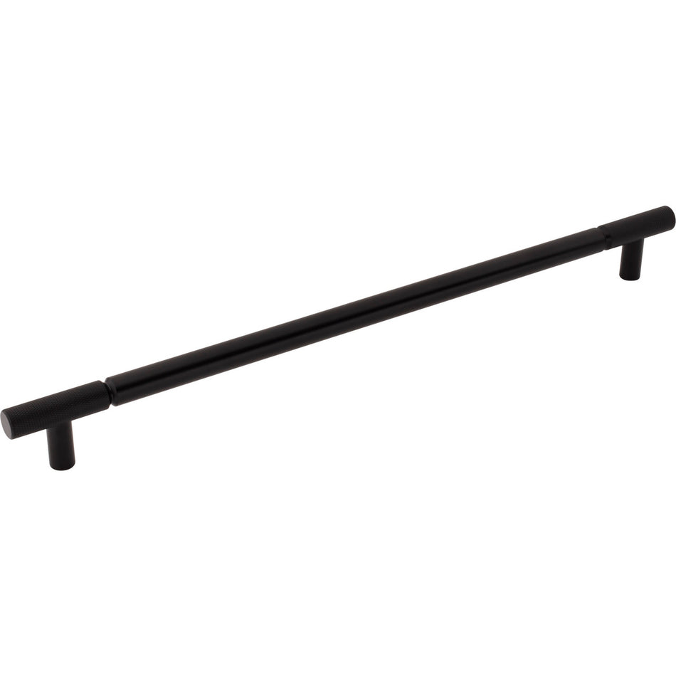 Top Knobs TK3247BLK: 18" cc Prestwick Bar Cabinet Pull - Flat Black