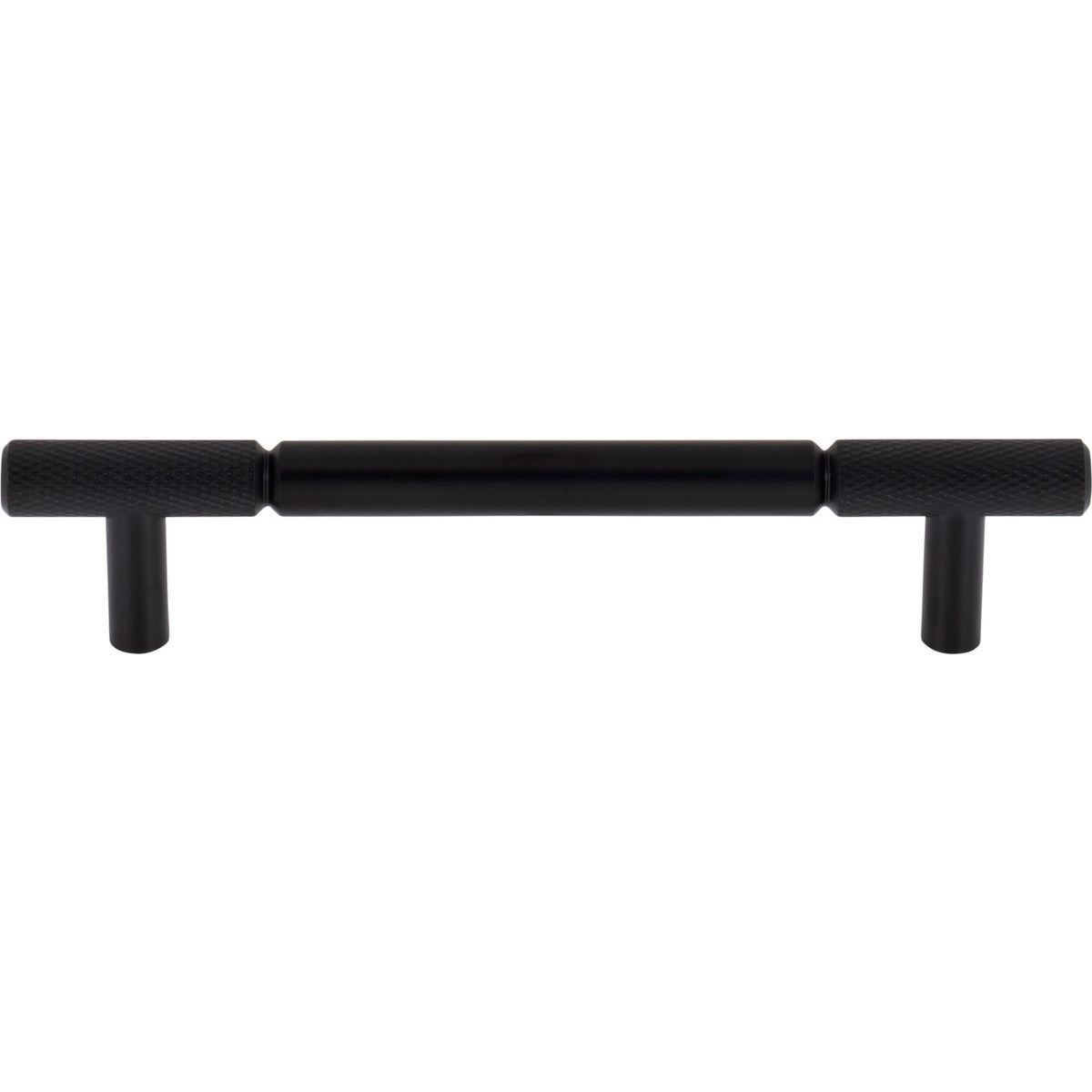 Top Knobs TK3241BLK: 5-1/16" cc Prestwick Bar Cabinet Pull - Flat Black