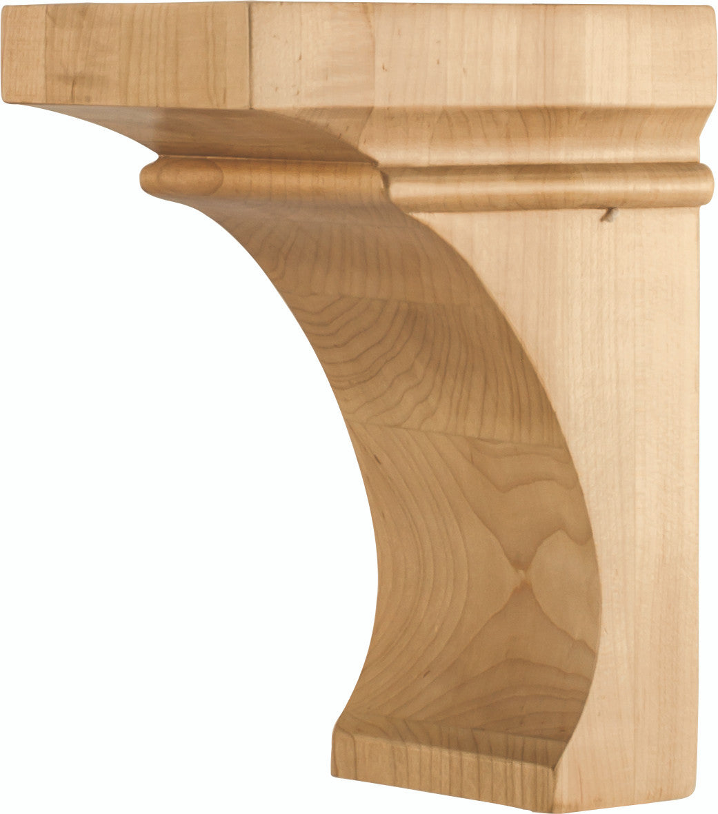 Hardware Resources COR44-1-RW: Cove Corbel - Rubberwood