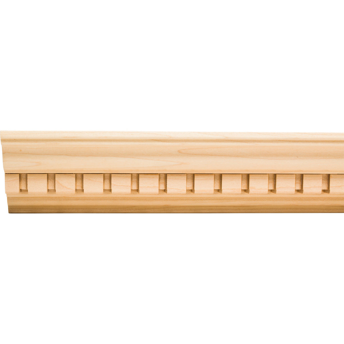 Hardware Resources DC1HMP: 3-3/4" x 1" Dentil Crown Moulding - Hard Maple
