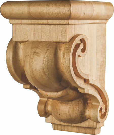 Hardware Resources CORF-5-RW: Scrolled Corbel - Rubberwood
