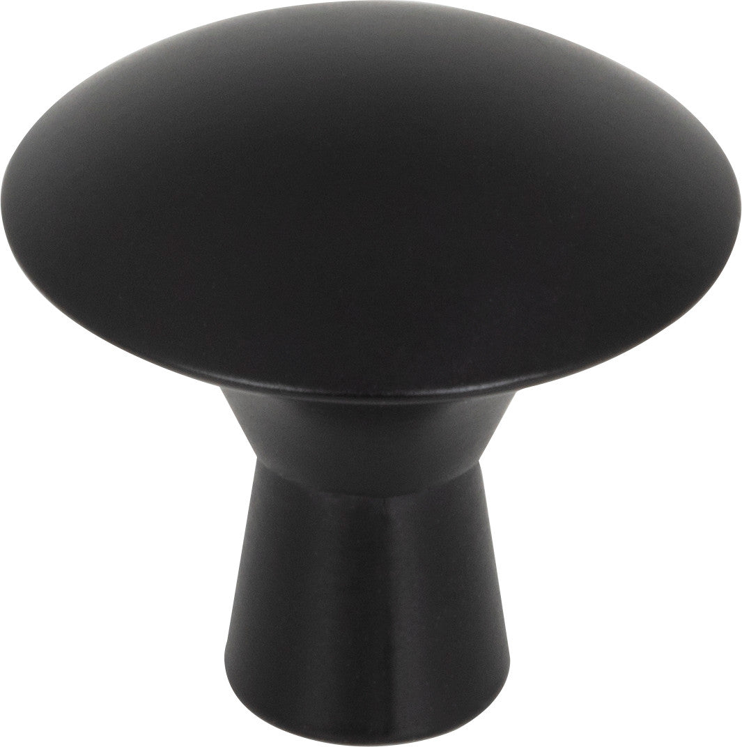 Elements 988MB: 1-1/16" Zachary Mushroom Cabinet Knob - Matte Black