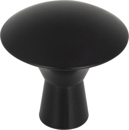 Elements 988MB: 1-1/16" Zachary Mushroom Cabinet Knob - Matte Black