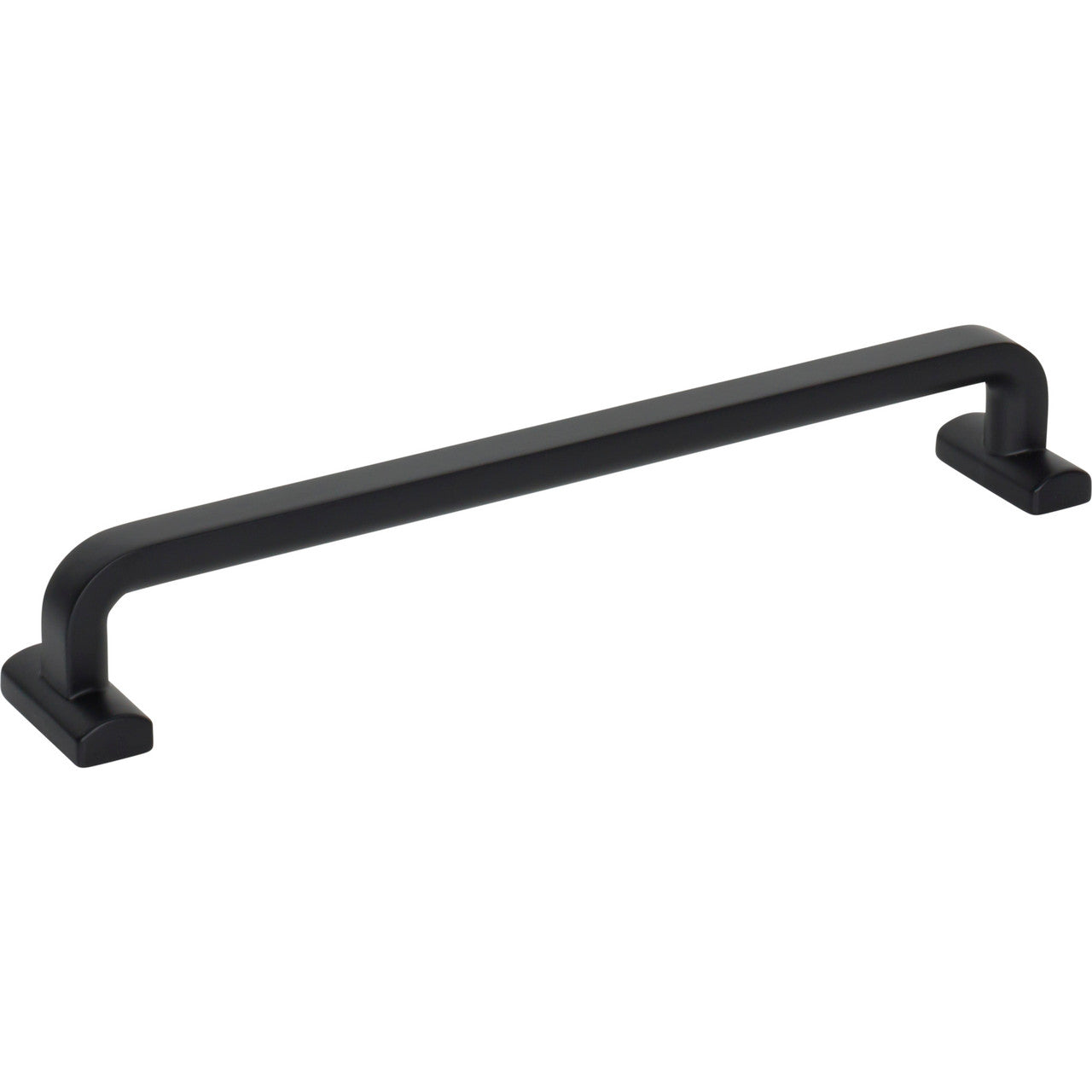 Top Knobs TK3165BLK: 7-9/16" cc Harrison D-Handle Cabinet Pull - Flat Black