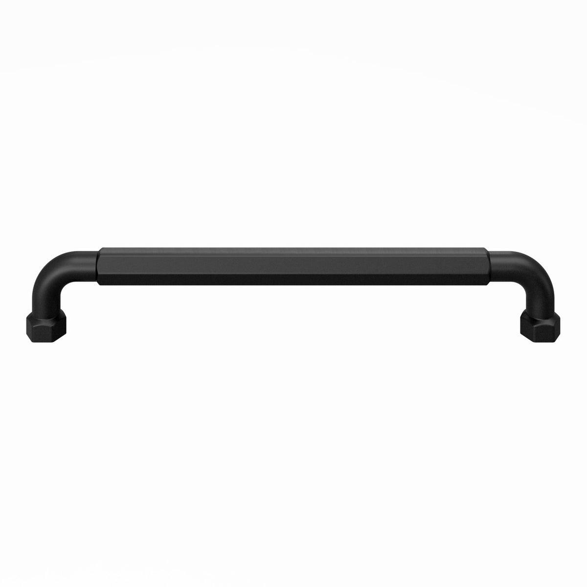 Top Knobs TK3204BLK: 7-9/16" cc Dustin Cabinet Pull - Flat Black