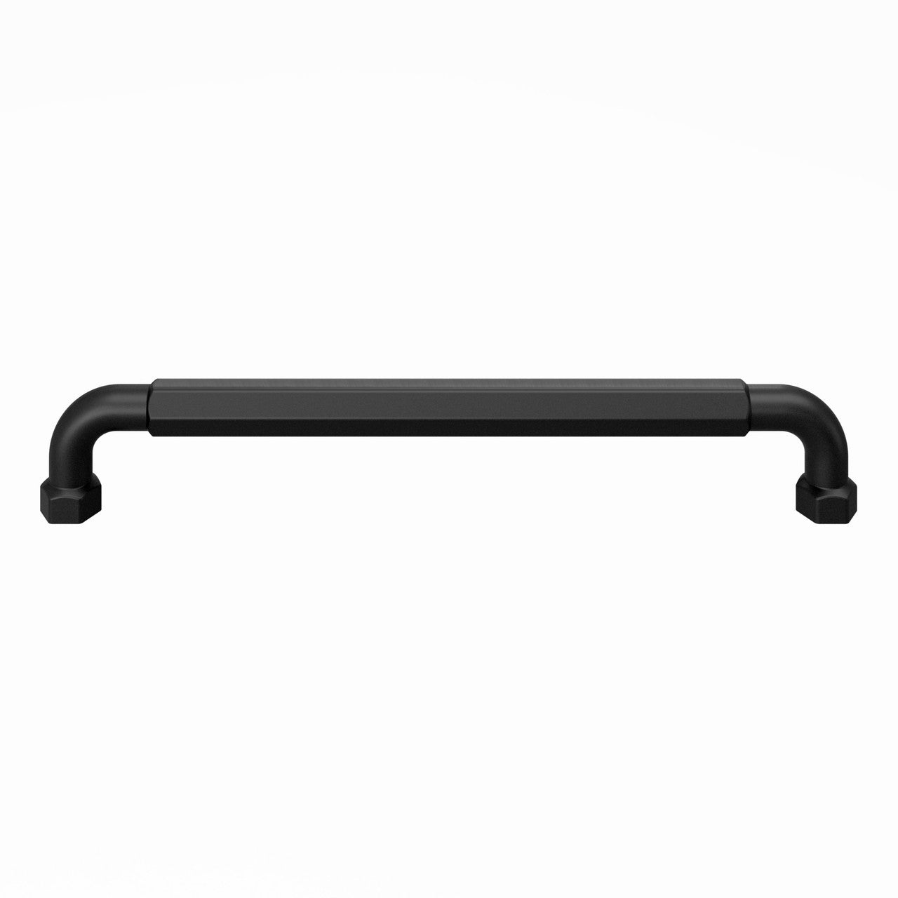 Top Knobs TK3204BLK: 7-9/16" cc Dustin Cabinet Pull - Flat Black