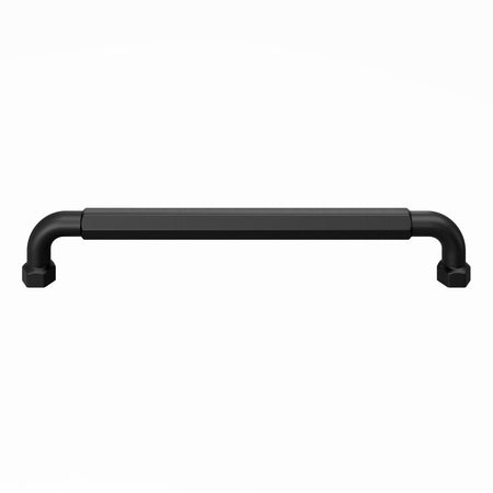 Top Knobs TK3204BLK: 7-9/16" cc Dustin Cabinet Pull - Flat Black