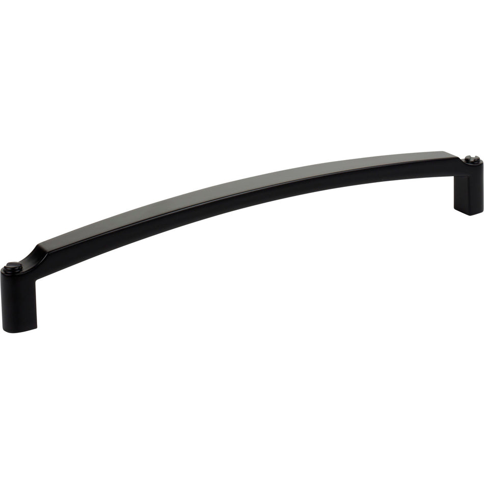 Top Knobs TK3177BLK: 12" cc Haddonfield D-Handle Cabinet Pull - Flat Black