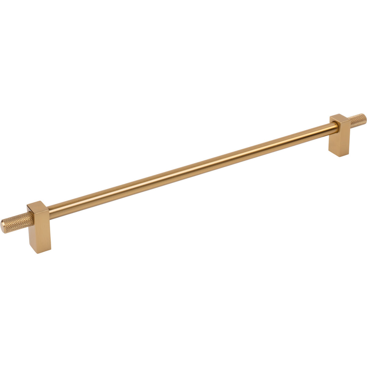 Jeffrey Alexander 698-305SBZ: 305mm cc Larkin Knurled Ends Bar Cabinet Pull - Satin Bronze