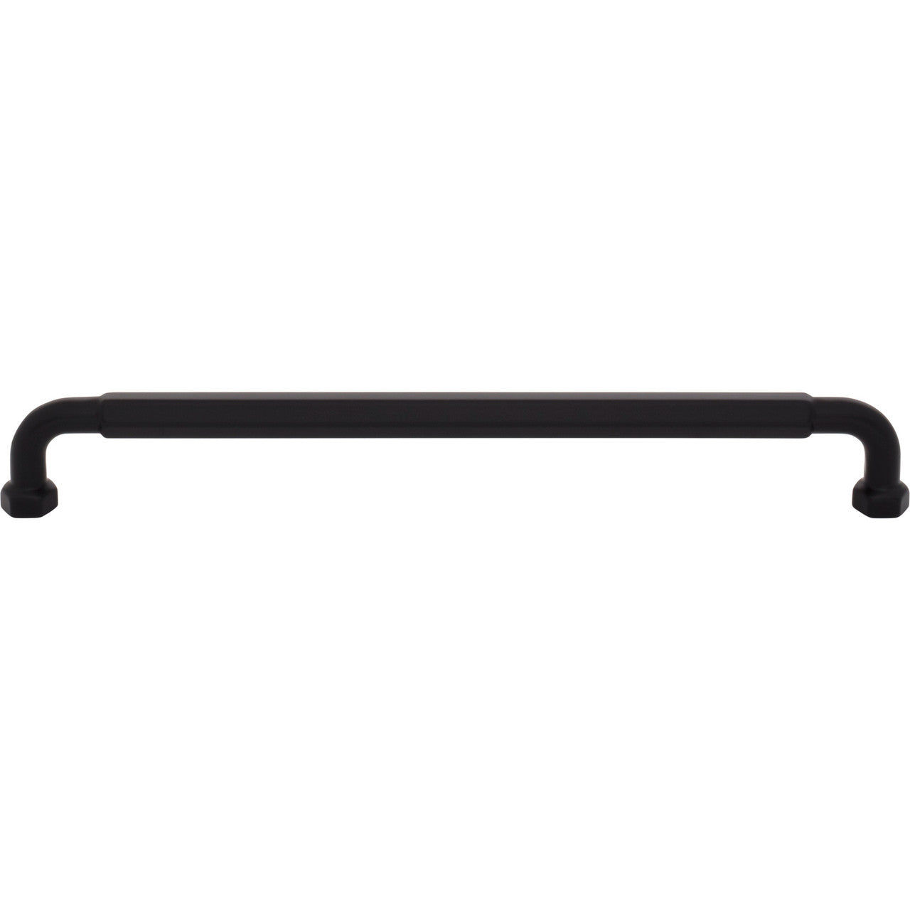 Top Knobs TK3205BLK: 8-13/16" cc Dustin Cabinet Pull - Flat Black
