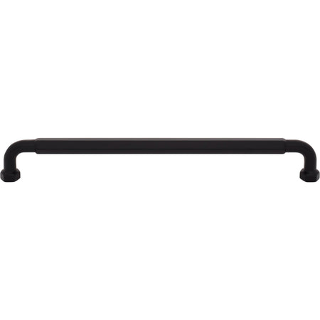 Top Knobs TK3205BLK: 8-13/16" cc Dustin Cabinet Pull - Flat Black