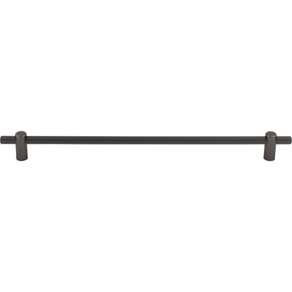 Top Knobs TK3257AG: 12" cc Dempsey Bar Cabinet Pull - Ash Grey