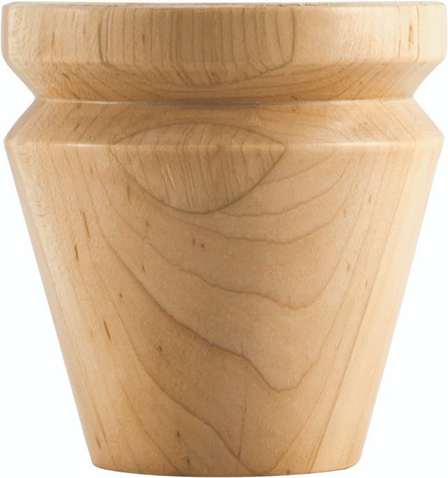 Hardware Resources BF14-3-ALD: Grooved Tapered Bun Foot - Alder