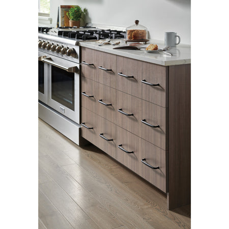 Top Knobs M2830: 18" cc Charlotte Cabinet Pull - Flat Black